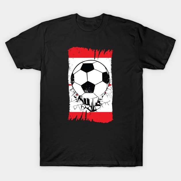 Vintage Canadian Flag with Soccer Ball // Retro Canada Soccer T-Shirt by SLAG_Creative